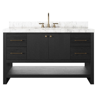 Anthem Single Wide Vanity - Black Wash Oak Veneer