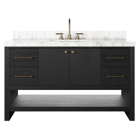 Anthem Single Wide Vanity - Black Wash Oak Veneer