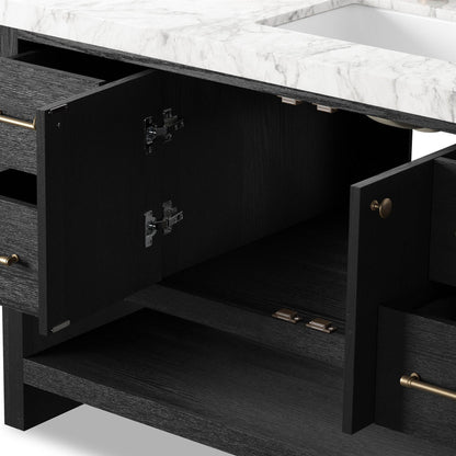 Anthem Single Wide Vanity - Black Wash Oak Veneer