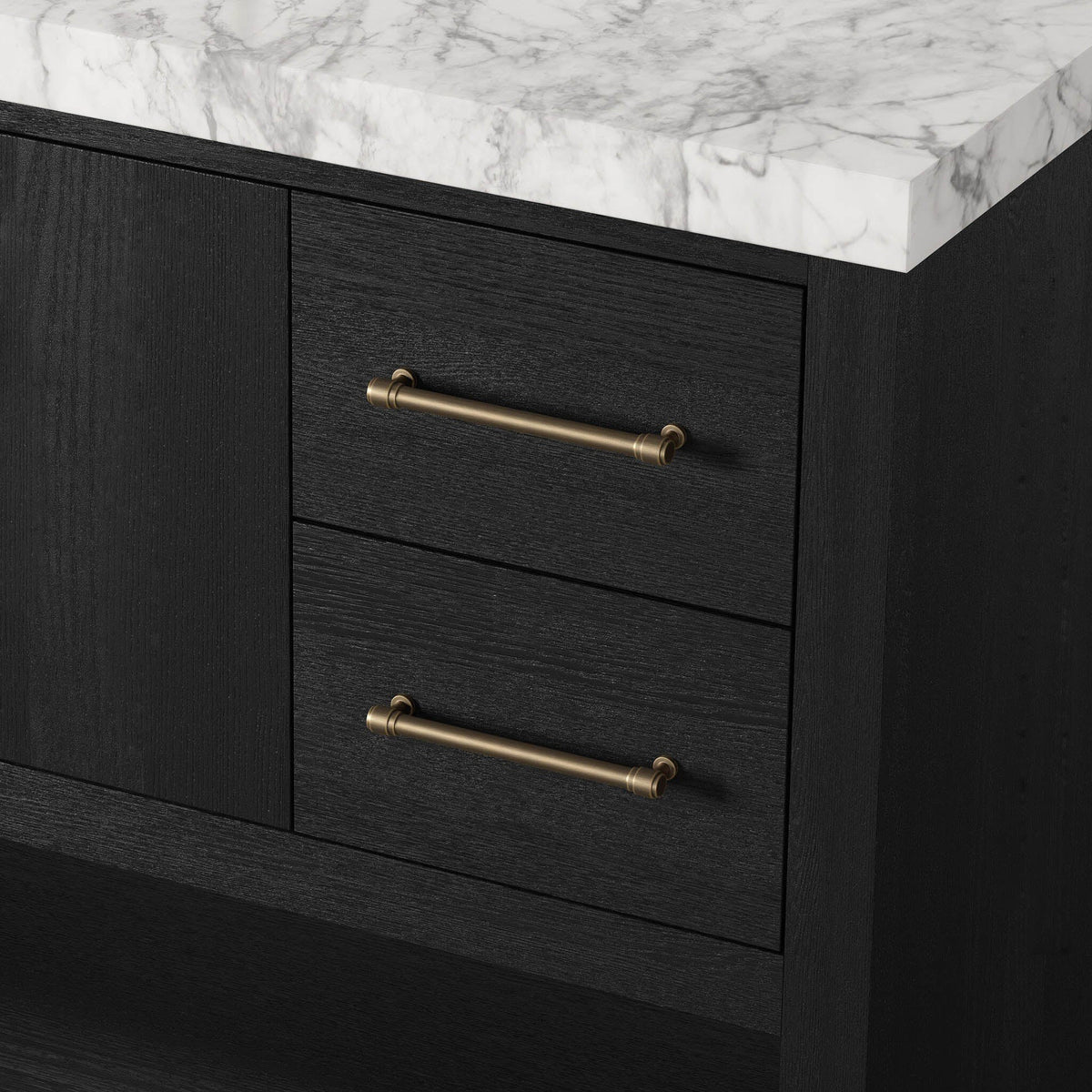 Anthem Single Wide Vanity - Black Wash Oak Veneer