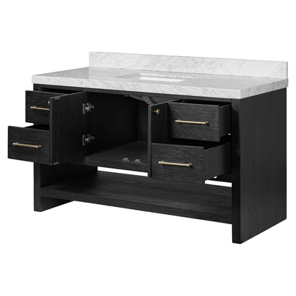 Anthem Single Wide Vanity - Black Wash Oak Veneer