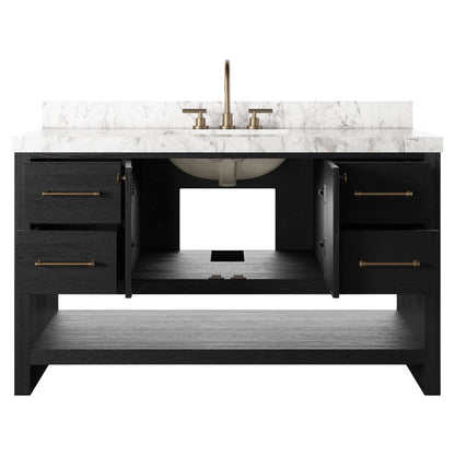 Anthem Single Wide Vanity - Black Wash Oak Veneer