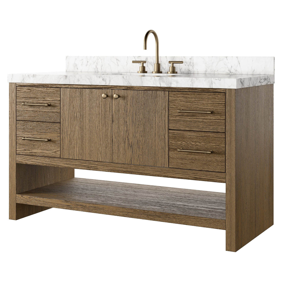 Anthem Single Wide Vanity - Washed Natural Veneer