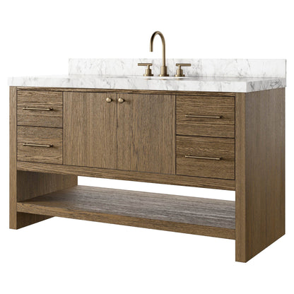 Anthem Single Wide Vanity - Washed Natural Veneer