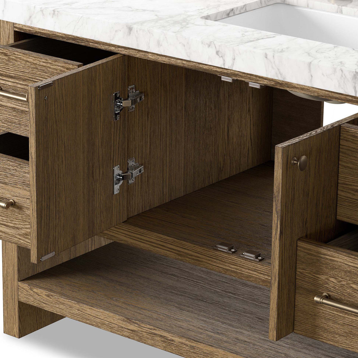 Anthem Single Wide Vanity - Washed Natural Veneer