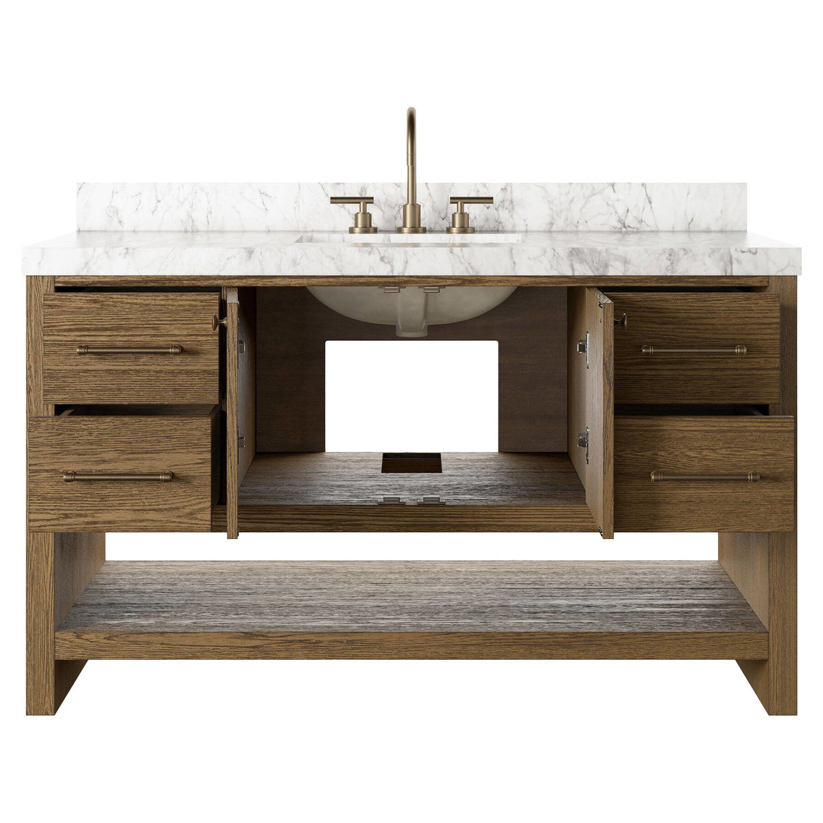 Anthem Single Wide Vanity - Washed Natural Veneer
