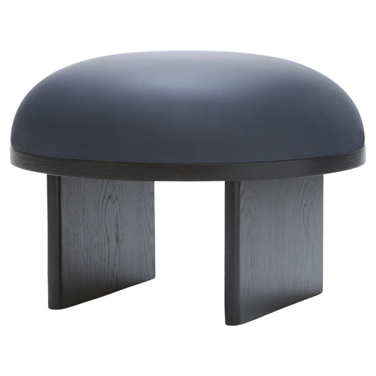 Anza Round Pouf - Black Oak