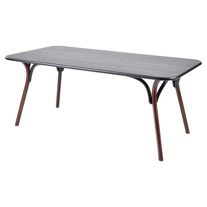 Arch Two Tone Dining Table - Black, Dark Walnut