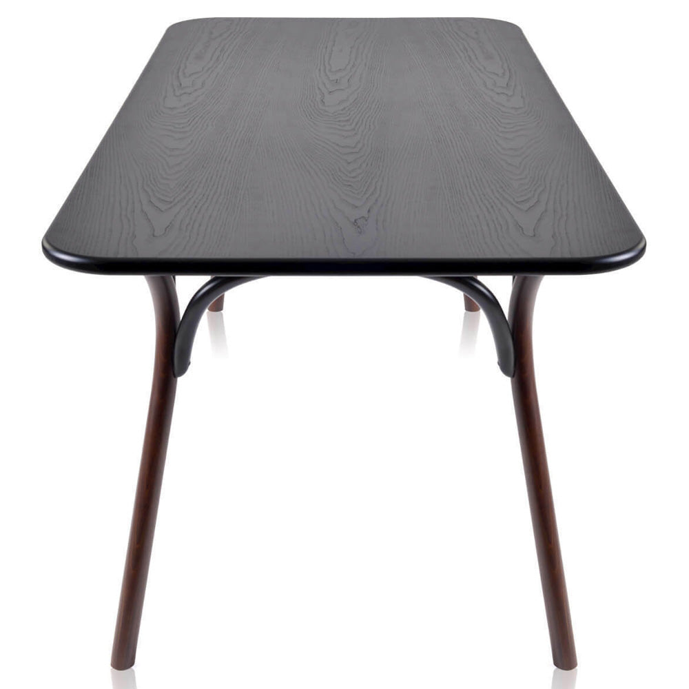 Arch Two Tone Dining Table - Black, Dark Walnut