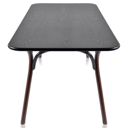 Arch Two Tone Dining Table - Black, Dark Walnut