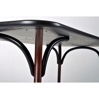 Arch Two Tone Dining Table - Black, Dark Walnut