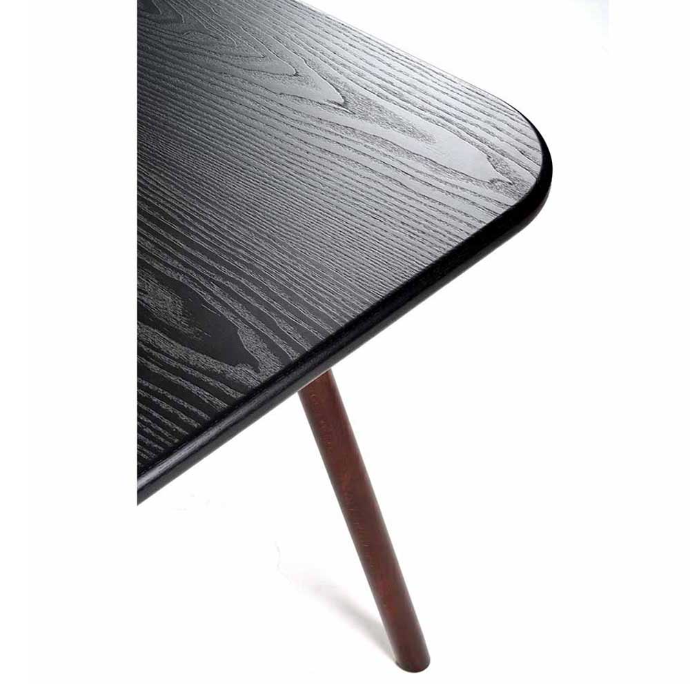 Arch Two Tone Dining Table - Black, Dark Walnut