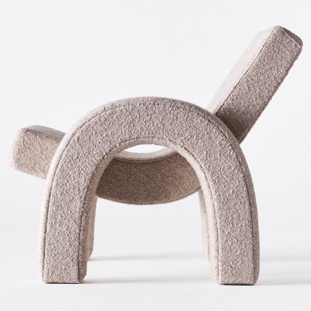 Arco Large Lounge Chair - Natural Boucle