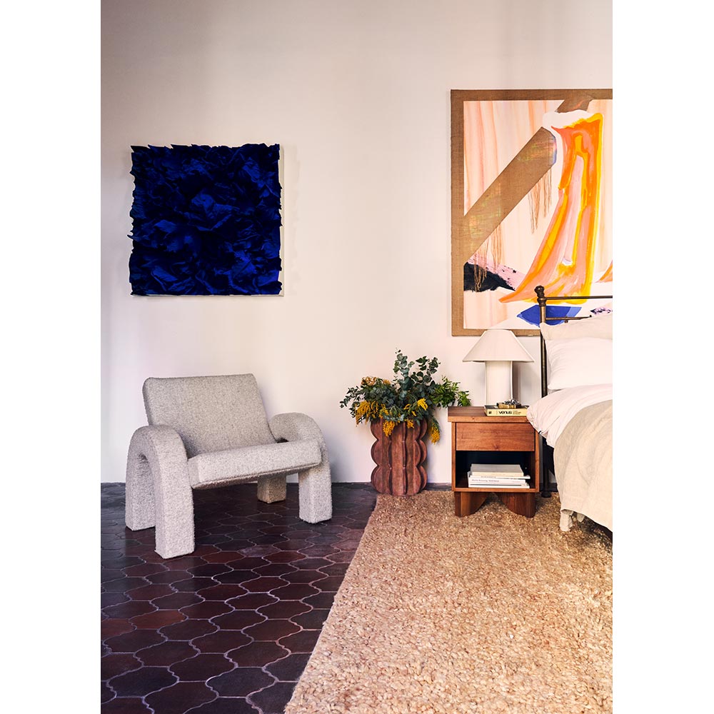 Arco Large Lounge Chair - Natural Boucle