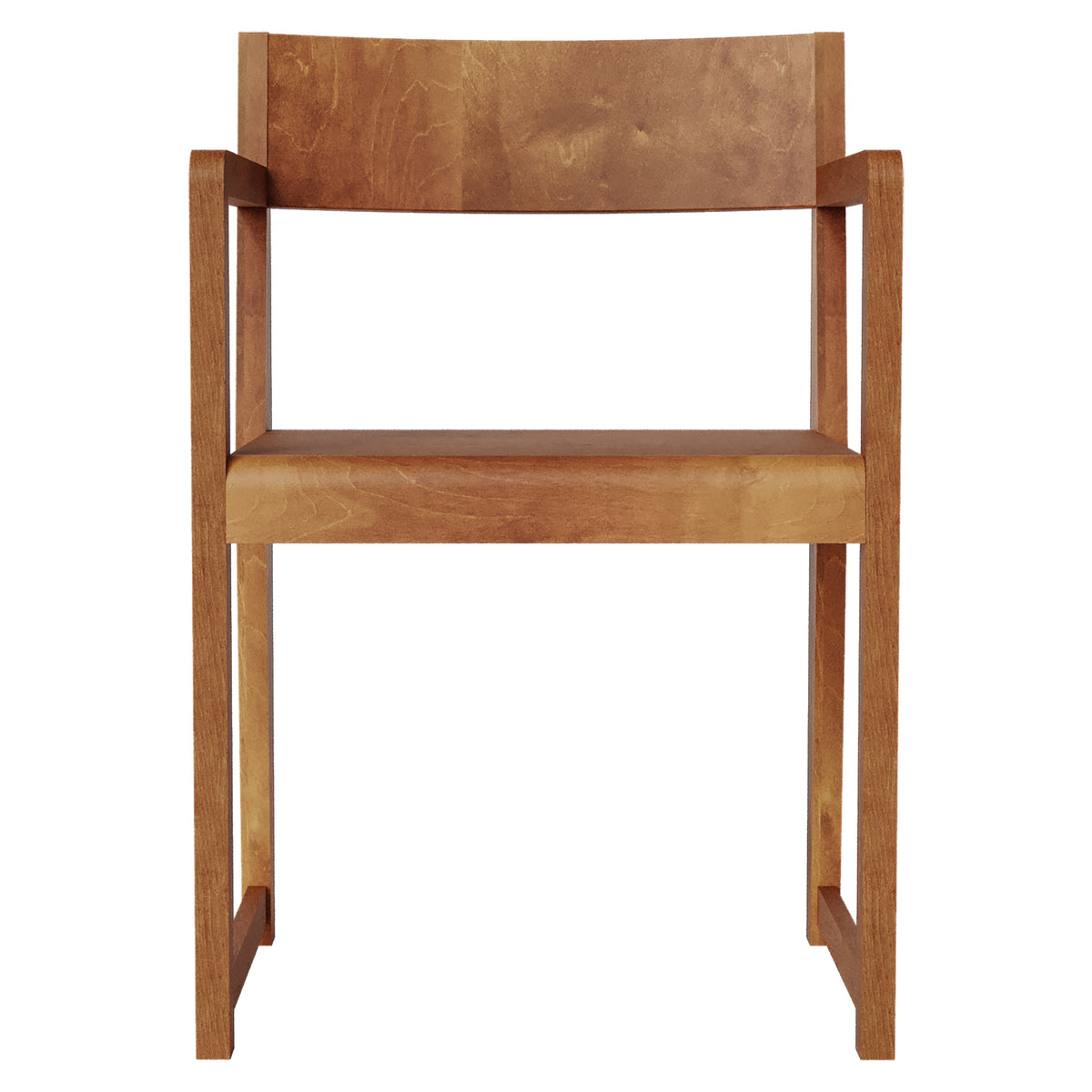 Armrest Chair 01 - Warm Brown Birch