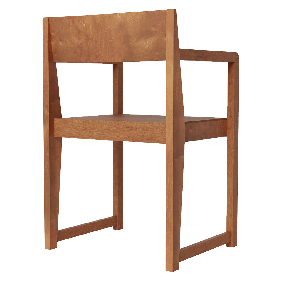 Armrest Chair 01 - Warm Brown Birch