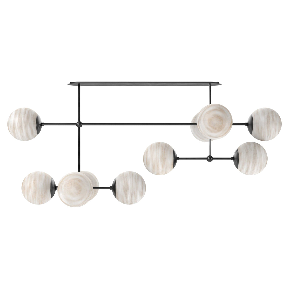Armstrong Linear Chandelier - Black Gunmetal