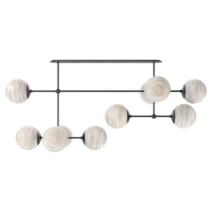 Armstrong Linear Chandelier - Black Gunmetal
