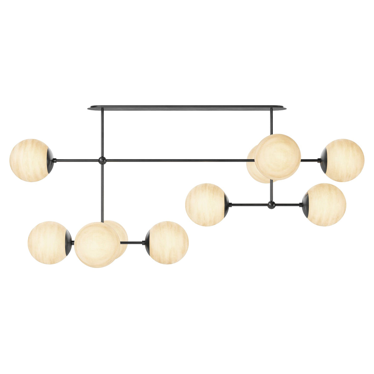 Armstrong Linear Chandelier - Black Gunmetal