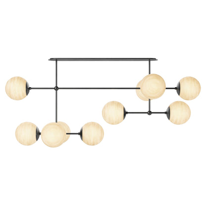 Armstrong Linear Chandelier - Black Gunmetal