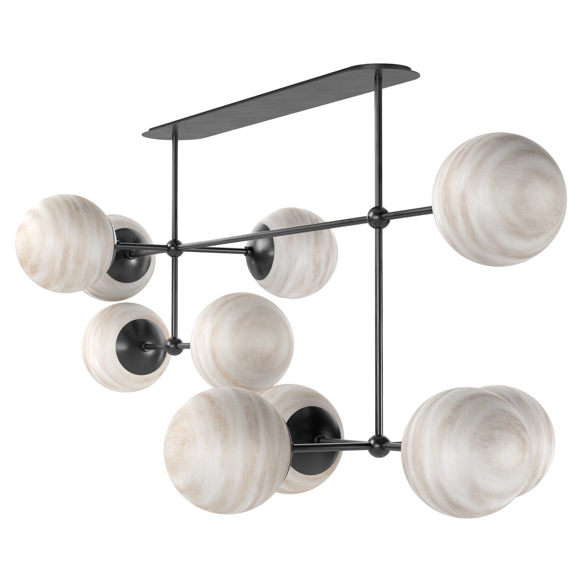 Armstrong Linear Chandelier - Black Gunmetal