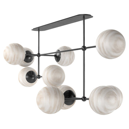 Armstrong Linear Chandelier - Black Gunmetal