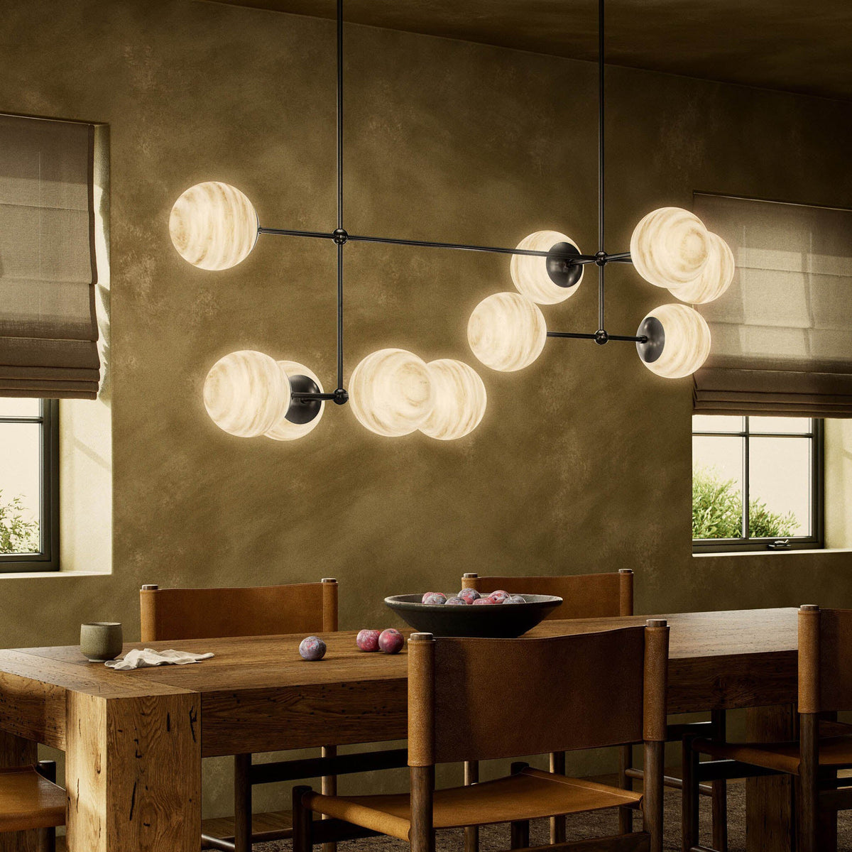 Armstrong Linear Chandelier - Black Gunmetal