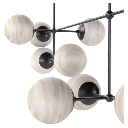 Armstrong Linear Chandelier - Black Gunmetal