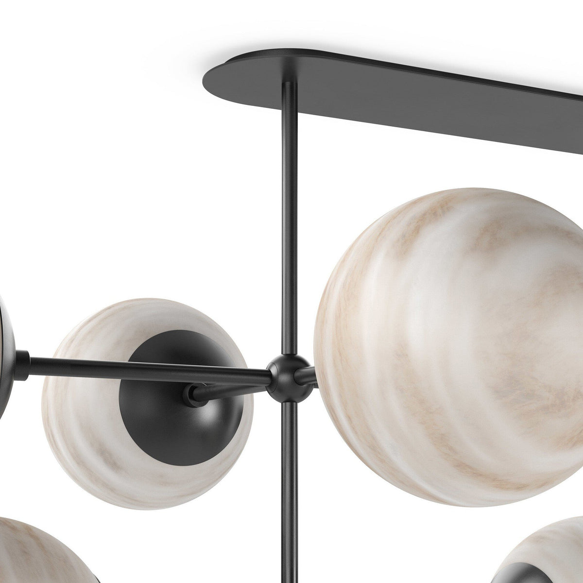 Armstrong Linear Chandelier - Black Gunmetal
