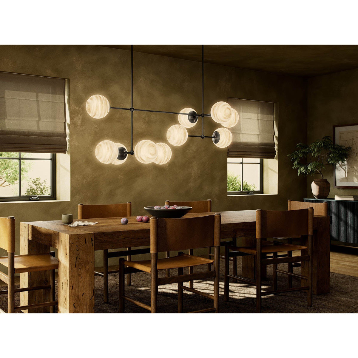 Armstrong Linear Chandelier - Black Gunmetal