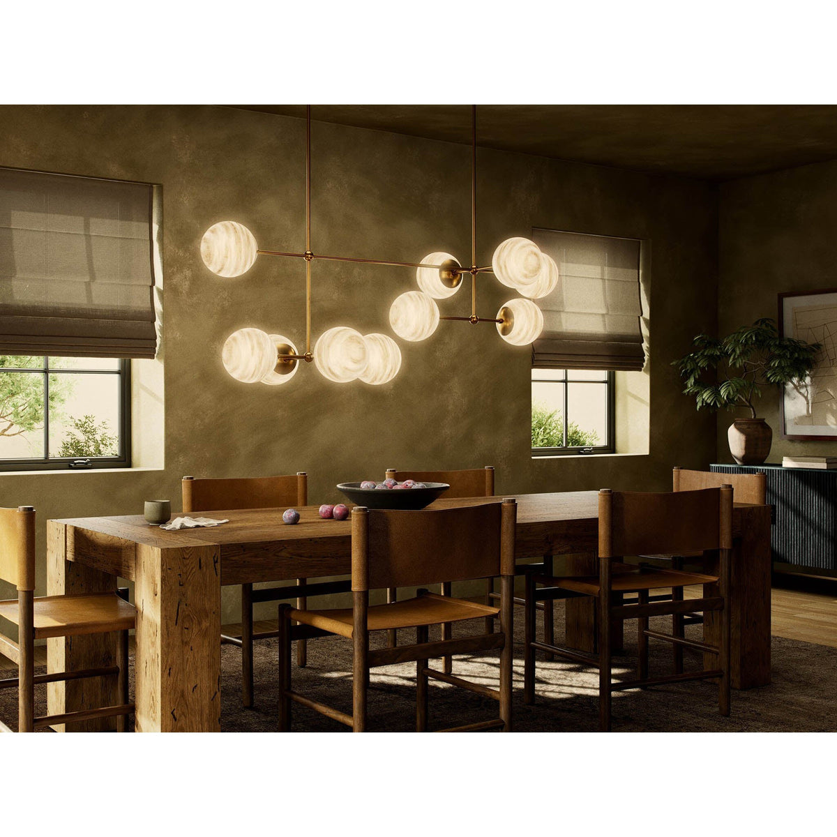 Armstrong Linear Chandelier - Burnished Brass
