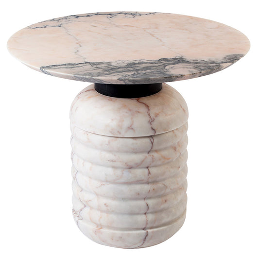 Arnes Marble Round Side Table - Large