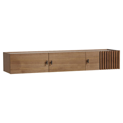 Array Wall Mounted Low Sideboard - Walnut