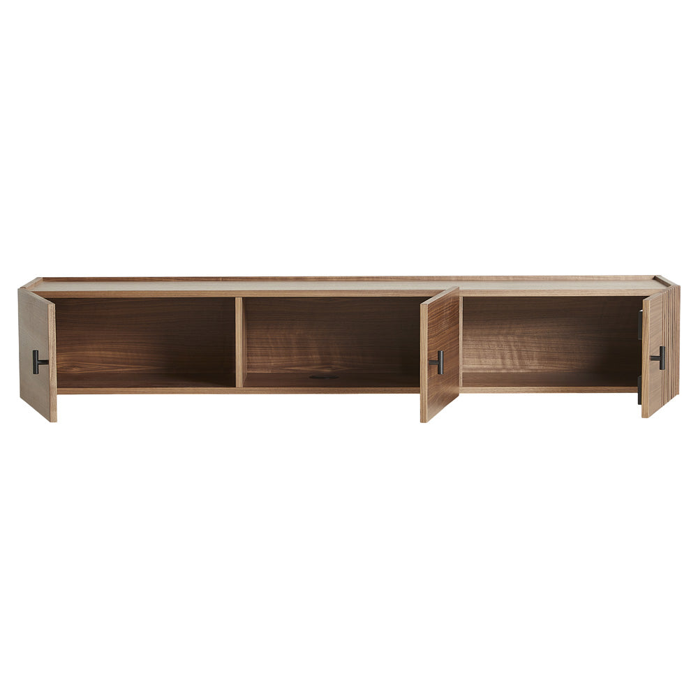 Array Wall Mounted Low Sideboard - Walnut