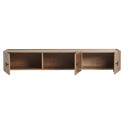 Array Wall Mounted Low Sideboard - Walnut