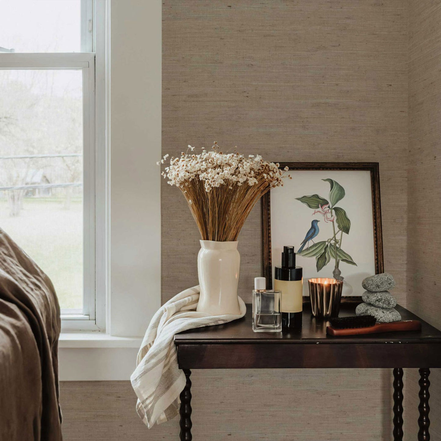 Arrowroot Weave Grasscloth Wallpaper - Earth Beachcomber