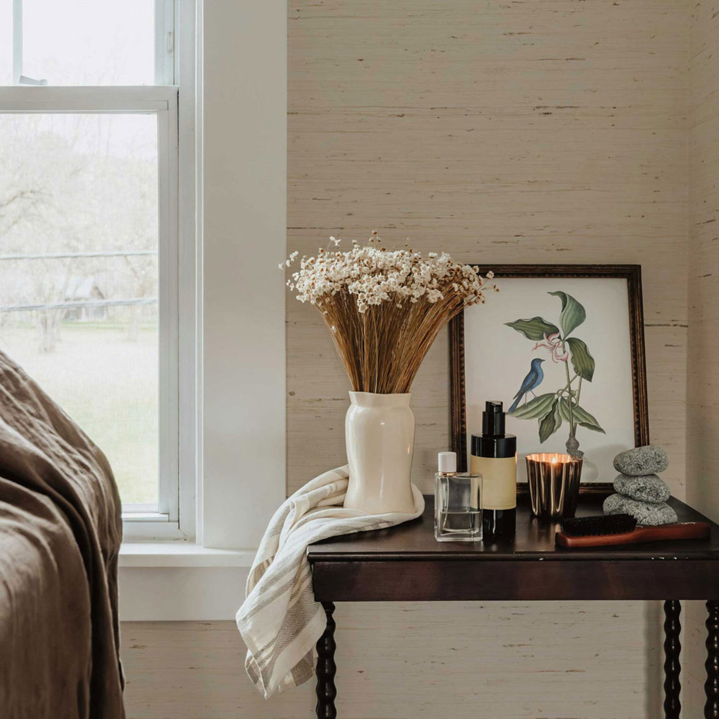 Arrowroot Weave Grasscloth Wallpaper - Light Natural Beachcomber