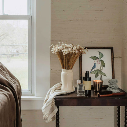 Arrowroot Weave Grasscloth Wallpaper - Light Natural Beachcomber