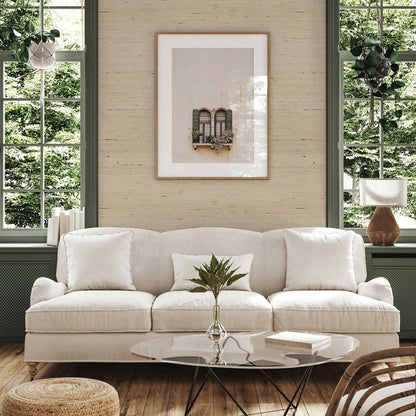 Arrowroot Weave Grasscloth Wallpaper - Light Natural Beachcomber