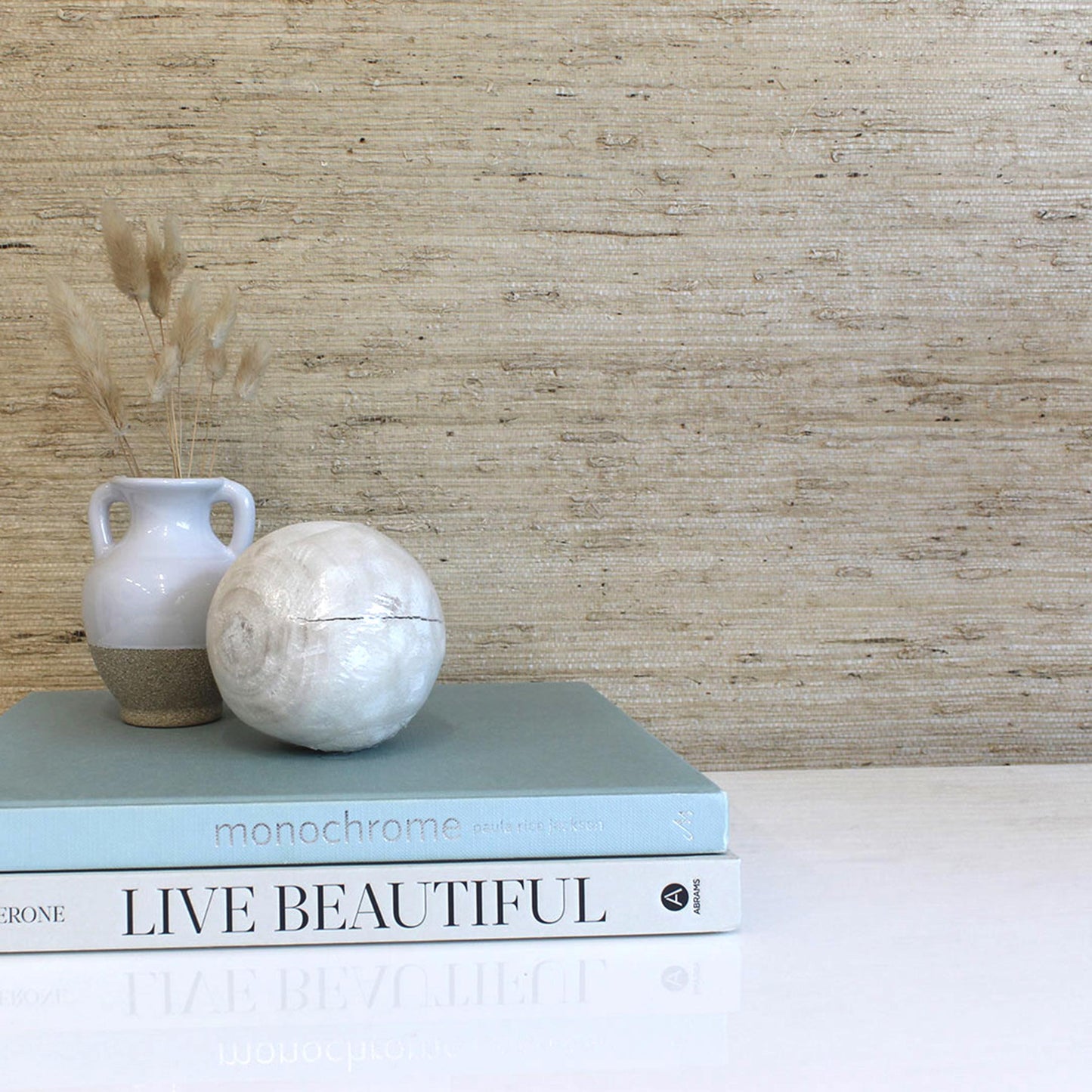 Arrowroot Weave Grasscloth Wallpaper - Natural Beachcomber
