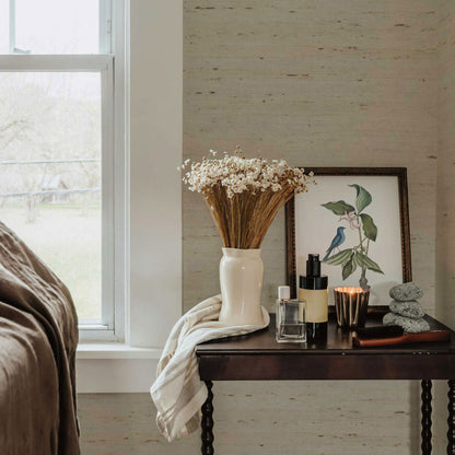 Arrowroot Weave Grasscloth Wallpaper - Taupe Grass Beachcomber