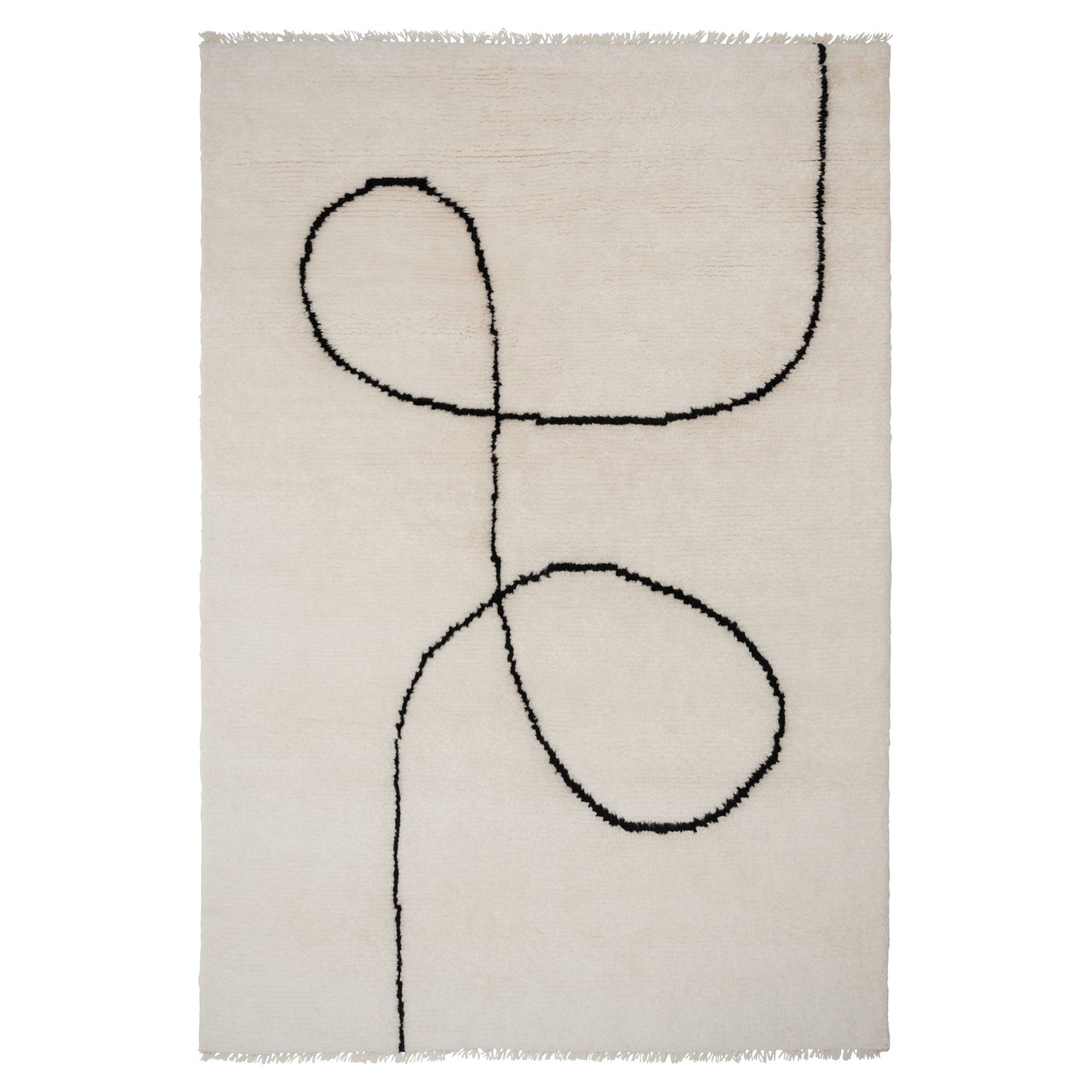 Astral Spiral Rug - Black
