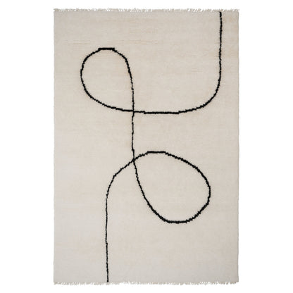 Astral Spiral Rug - Black