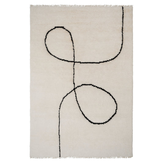 Astral Spiral Rug - Black