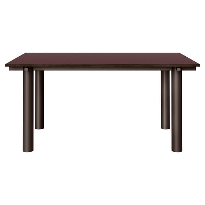 Atura Dining Table - Dark Chocolate Base, Burgundy Tabletop