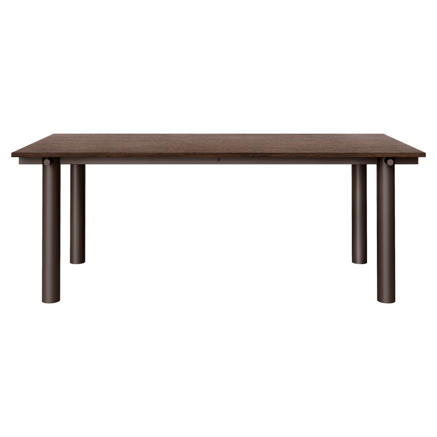 Atura Dining Table - Dark Chocolate Base, Dark Stained Oak Tabletop
