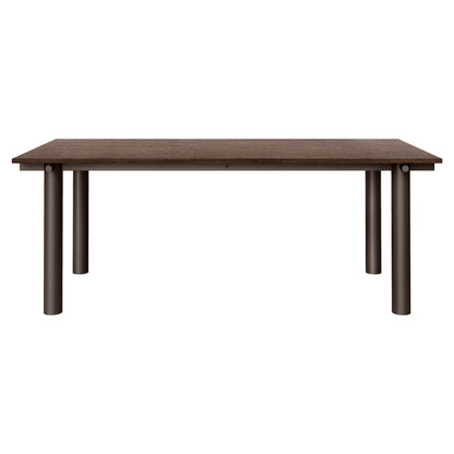 Atura Dining Table - Dark Chocolate Base, Dark Stained Oak Tabletop