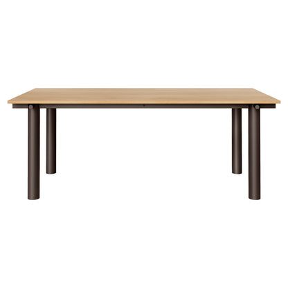 Atura Dining Table - Dark Chocolate Base, Natural Oak Tabletop