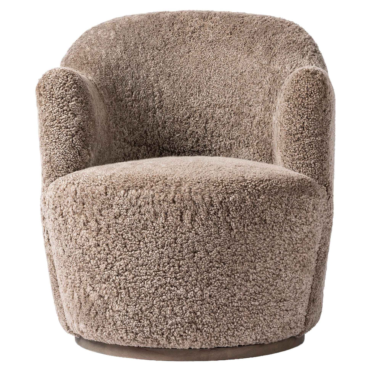 Aurora Swivel Chair - Taupe Shearling