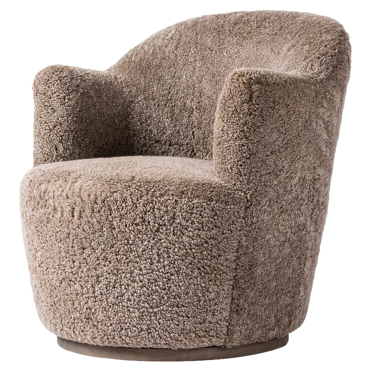 Aurora Swivel Chair - Taupe Shearling